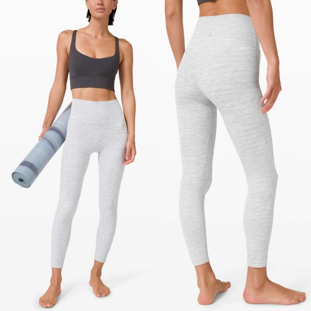 Lululemon Align Pant II 25″ High Rise Nulu Butter Soft Leggings Grey W5CTDS Sz 6